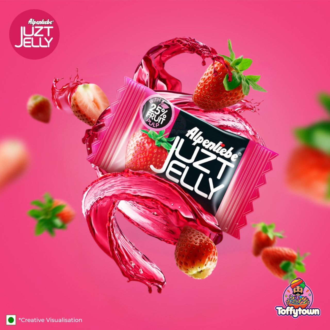 Just Jelly Strawberry| Pack of 20 | Toffytown